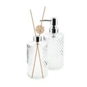 Ver imagem 2 de Kit Banheiro Dispenser Porta Sabonete e Frasco Difusor Prata - Prata