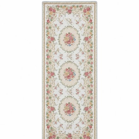 Passadeira Floral Jasmin 0,70x1,80m Antiderrapante:Des. 02/0,70x1,80m