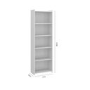 Ver imagem 2 de Estante Livreiro para Escritório 04 Prateleiras 57x183x30 Branco 0700 - Menu