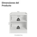 Ver imagem 2 de Balcão de Cozinha 70 cm 2 Portas (sem Tampo) Branco/Azul Vik Madesa