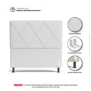 Ver imagem 3 de Cabeceira Cama Box Solteiro Mel 90cm com Frame Sintético Branco - Abmaza