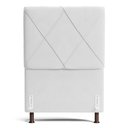 Ver imagem 2 de Cabeceira Cama Box Solteiro Mel 90cm com Frame Sintético Branco - Abmaza