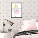 Ver imagem 1 de Quadro Infantil Menina Fada Madrinha 33x24cm:madeira Branca