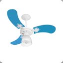 Ver imagem 4 de Ventilador Teto Super Baby Colors 3pás Mdf Branco/azul 220v+controle Venti-delta