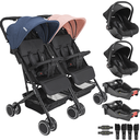 Ver imagem 1 de Carrinho Kiddo Gemeos 2 Bebe Conforto Colinho 2 Base Mascote Casal