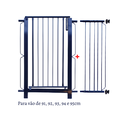 Ver imagem 1 de Grade e Portão para Cachorro Bebê Pet, Vãos de 91cm a 95cm - Preto