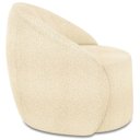 Ver imagem 5 de Poltrona Sala Decorativa Redonda 91cm Steve Boucle Bege I01 - Mpozenato