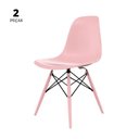Ver imagem 2 de Conjunto Com 2 Cadeiras Eames Rosa Empório Tiffany Base Em Polipropileno