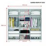 Guarda-Roupa Casal 2 Espelhos 3 Portas de Correr 4 Gavetas Notável Móveis - 4