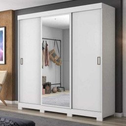 Guarda-Roupa Casal 2 Espelhos 3 Portas de Correr 4 Gavetas Notável Móveis - 1