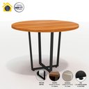 Ver imagem 4 de Kit Mesa de Jantar 1,10m + 4 Cadeiras Metal Industrial F5 Cor:freijó com Preto
