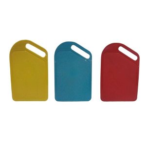 Kit 3 Tábua de Carne Multicores Amarelo Azul e Vermelha Alimentos