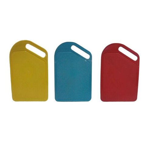 Kit 3 Tábua de Carne Multicores Amarelo Azul e Vermelha Alimentos