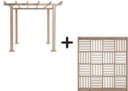Ver imagem 3 de Kit Pergolado 2,90x2,90 Metros + Brise Lateral Ripado - Cor Natural Único