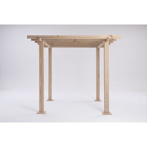 Kit Pergolado 2,90x2,90 Metros + Brise Lateral Ripado - Cor Natural Único