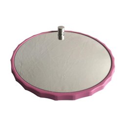 Espelho Decorativo Parede Moldura Polipropileno de 28cm Rosa - 1