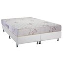 Ver imagem 1 de Cama Box Queen: Colchão Espuma D45 Luckspuma Gran Luck Floral + Base CRC Courano White(158x198)
