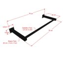 Ver imagem 2 de Arara de Parede para Loja Modelo Premium Leve Comac - 8 Tamanhos - Preto - 75cm