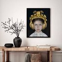 Ver imagem 1 de Quadro Decorativo Menina Surrealista - 70x50cm:moldura Preta