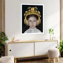 Ver imagem 2 de Quadro Decorativo Menina Surrealista - 70x50cm:moldura Preta