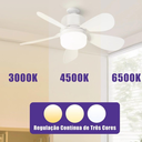 Ver imagem 4 de Ventilador de Teto com Luz Silencioso Bivolt para Quartos Pequenos com Controle Remoto Led 3 Cores