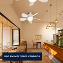 Ver imagem 5 de Ventilador de Teto com Luz Silencioso Bivolt para Quartos Pequenos com Controle Remoto Led 3 Cores