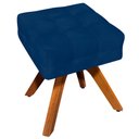 Ver imagem 1 de Puff Decorativo Base Giratória Karen Suede Azul Marinho - Gran Belo
