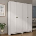 Ver imagem 1 de Armário de Lavanderia Americano 4 Portas 8 Prateleiras Branco - Pnr Móveis