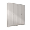 Ver imagem 2 de Armário de Lavanderia Americano 4 Portas 8 Prateleiras Branco - Pnr Móveis