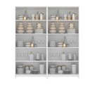 Ver imagem 3 de Armário de Lavanderia Americano 4 Portas 8 Prateleiras Branco - Pnr Móveis