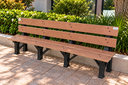 Ver imagem 2 de Banco Jardim em Madeira Plástica Maciça Reforçada 3 Lugares 200cm Lanci/ Lc-01A