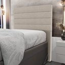 Ver imagem 2 de Cabeceira Cama Box Solteiro 90cm Rubi W01 Linho Bege - Mpozenato
