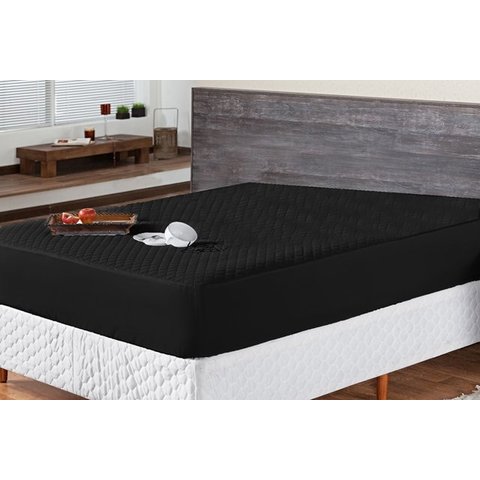 protetor colchão impermeavel matelado 40 cm alt. king preto
