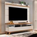 Ver imagem 1 de Rack com Painel para TV até 60 Polegadas 194cmx160cm Pés em Madeira Maciça Vivare