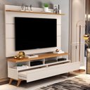 Ver imagem 5 de Rack com Painel para TV até 60 Polegadas 194cmx160cm Pés em Madeira Maciça Vivare