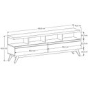 Ver imagem 3 de Rack com Painel para TV até 60 Polegadas 194cmx160cm Pés em Madeira Maciça Vivare
