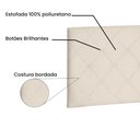 Ver imagem 4 de Cabeceira Painel Solteiro 0,90m Tânia Suede - Pallazio - Bege