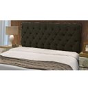Ver imagem 2 de Cabeceira Casal King 195cm Para Cama Box Sofia Corino Preto - SA Móveis