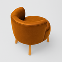 Ver imagem 2 de Kit 2 Poltronas Aconchegante Tecido Corano para Sala de Espera Pés de Madeira Resistente