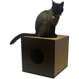Arranhador para Gatos Single Box em MDF Branco 15mm e Sisal - 1
