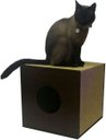 Ver imagem 1 de Arranhador para Gatos Single Box em MDF Branco 15mm e Sisal