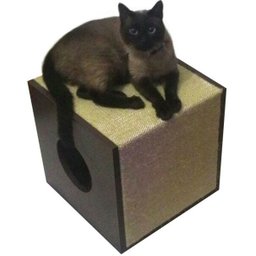 Arranhador para Gatos Single Box em MDF Branco 15mm e Sisal - 2