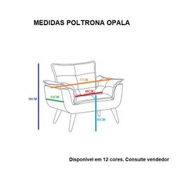 Poltrona Decorativa Opala Cinza Chumbo - Pé Palito - 2 Poltrona Decorativa Opala Cinza Chumbo - Pé Palito - 2