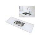 Ver imagem 1 de Pia de Cozinha Mármore Sintético 1,20m com Cuba Inox N1:branco