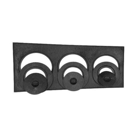 Chapa Redução Fogão Lenha 3 Furos com Tampa 29X68X26Cm