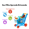 Brinquedo Carrinho Compra Caixa Registradora Super Mercado - 2