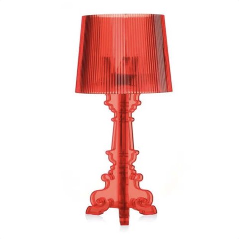 Abajur Luminária Polaris Bourgie Acrílico Vermelho