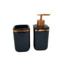 Ver imagem 3 de Kit Banheiro/lavabo 2 Peças Cerâmica Creme e Rose
