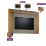 Rack Salinas com Painel Tulum para TV 55 Polegadas Linea Brasil - 10