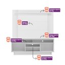 Ver mais imagens de Rack Salinas com Painel Tulum para TV 55 Polegadas Linea Brasil